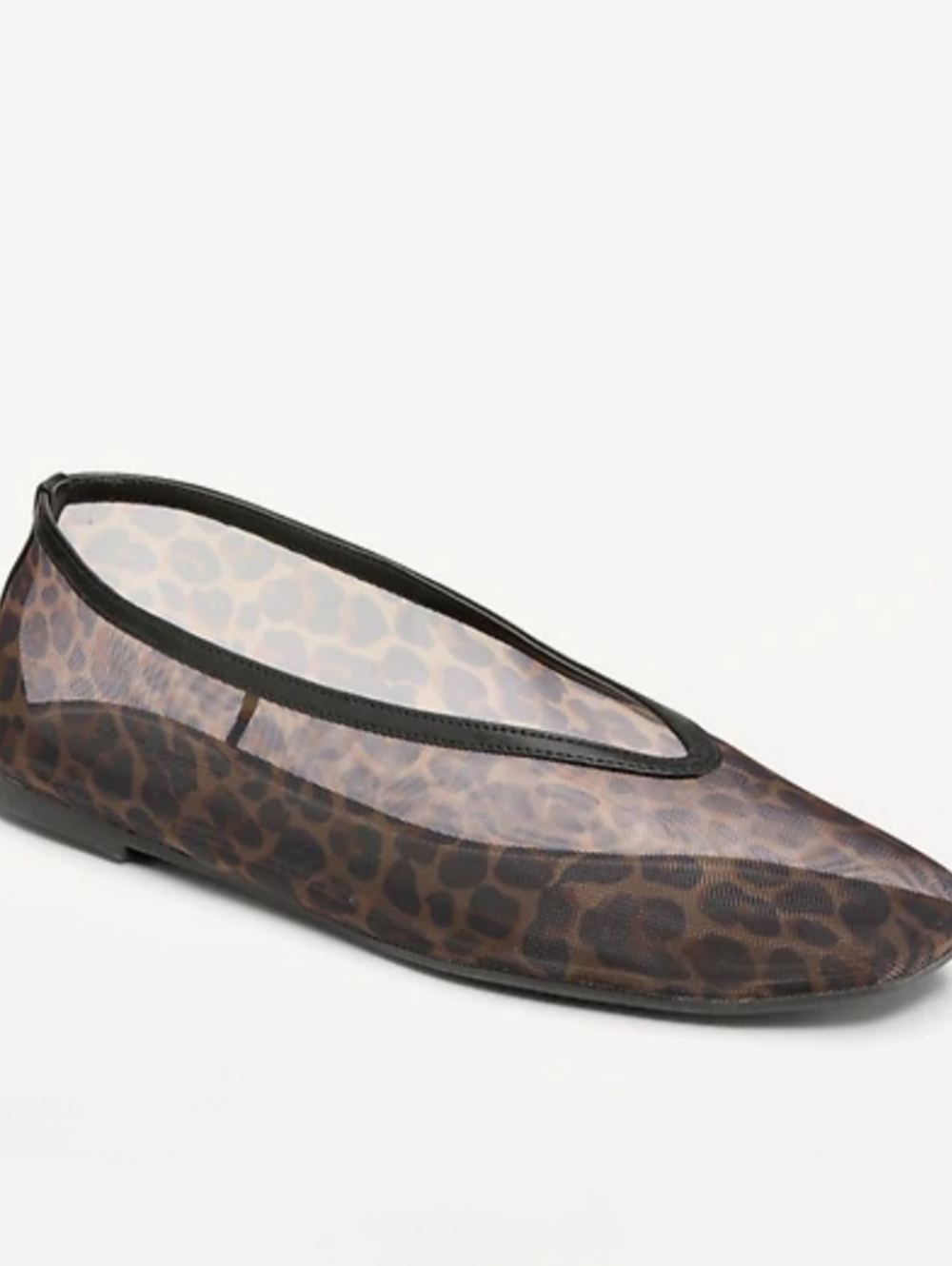NWT Old Navy Mesh Ballet Flats Leopard Size 7.5*